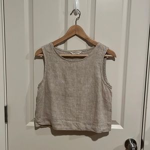Elizabeth Suzann Petra crop top flax linen XS